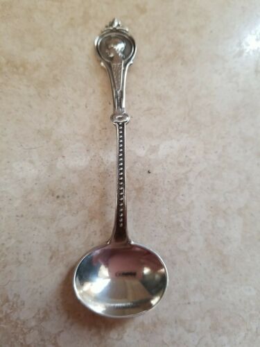 Medallion By Wood & Hughes Sterling Silver Master Salt Spoon 3 3/4"