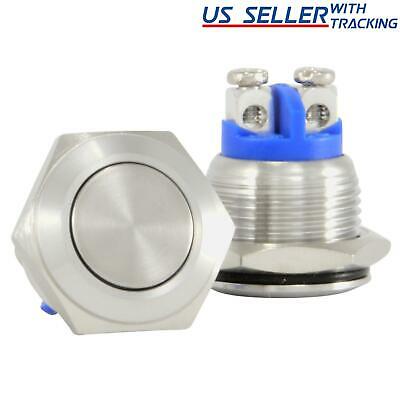 16mm Starter Switch / Boat Horn Momentary Push Button Stainless Steel Metal